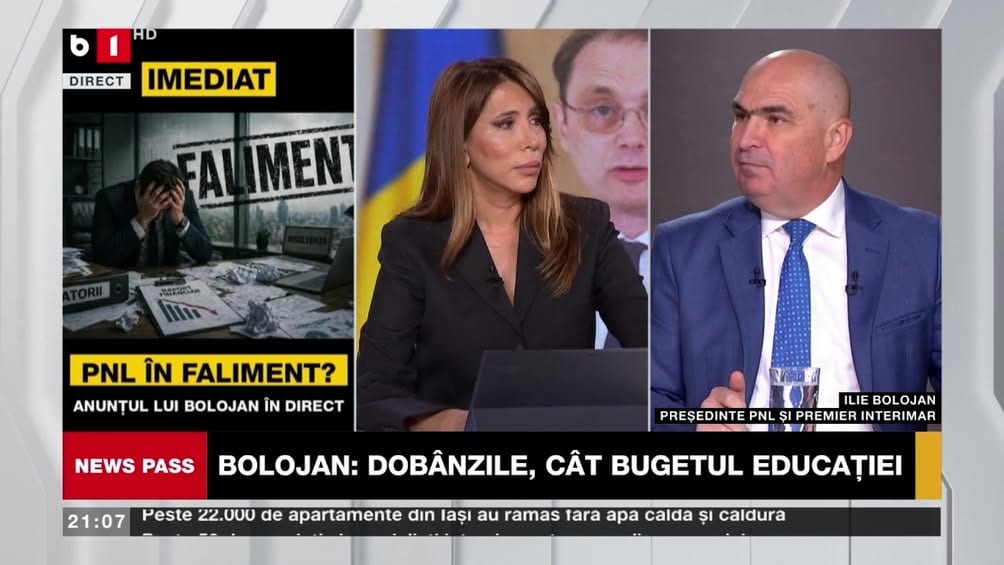 Premierul Ilie Bolojan, președintele PNL, în direct la B1TV